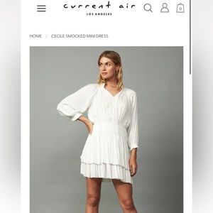 NWT Current Air Los Angeles - White Long-sleeve Dress